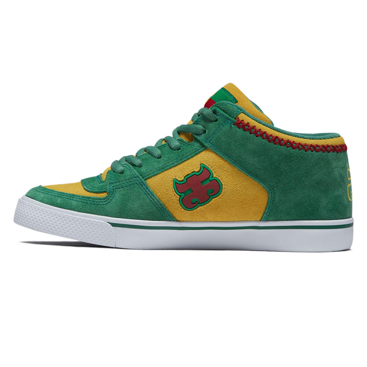 IPath Reed Mid Shoes - Green/Yellow/Rasta Suede image 2