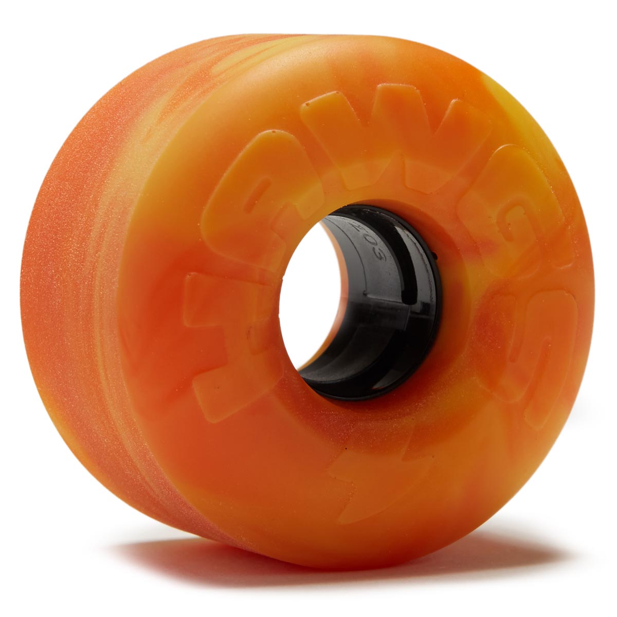 Hawgs EZ 83a Stone Ground Super Sliders Longboard Wheels - Orange/Yellow - 63mm image 1