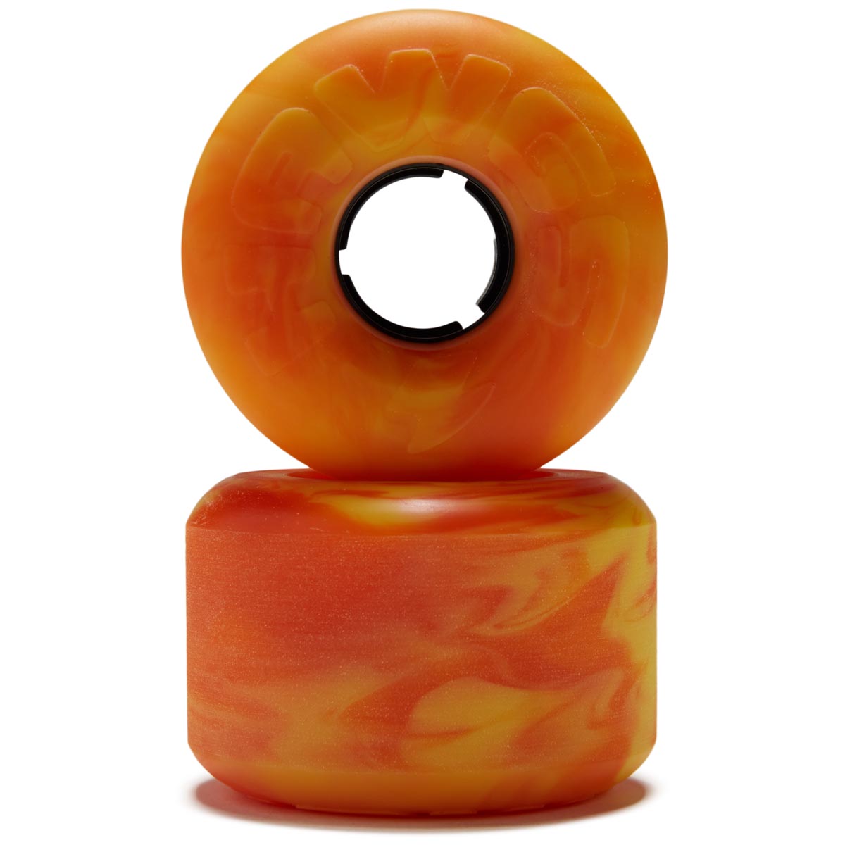 Hawgs EZ 83a Stone Ground Super Sliders Longboard Wheels - Orange/Yellow - 63mm image 2