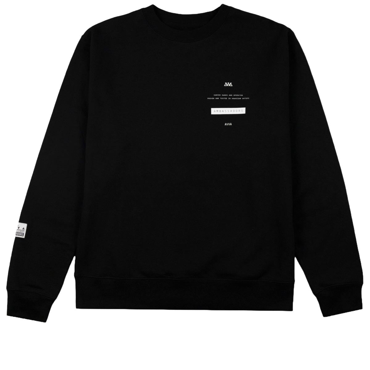 AVVA Deep Channel Crew Sweatshirt - Black image 1
