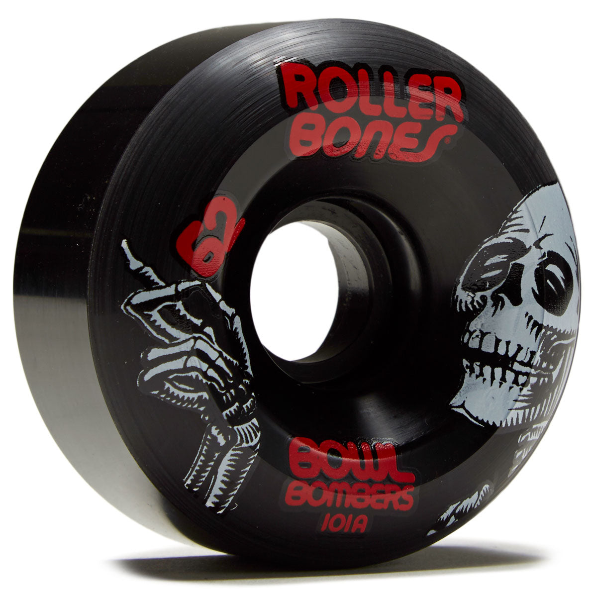 Rollerbones Bowl Bombers 101A Skate Wheels - Black - 62mm image 1