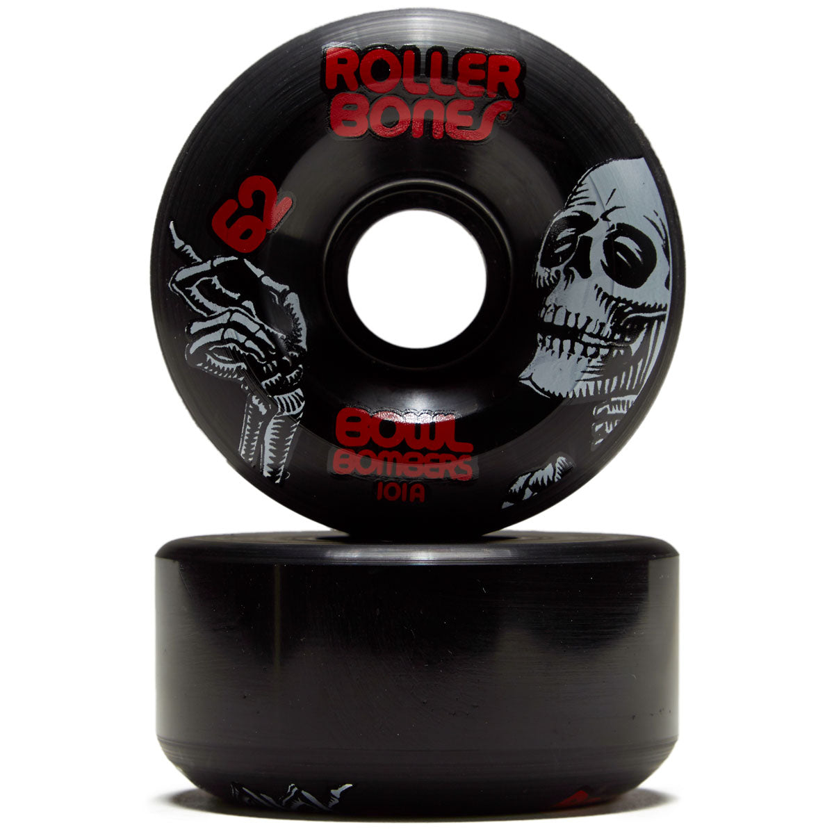 Rollerbones Bowl Bombers 101A Skate Wheels - Black - 62mm image 2