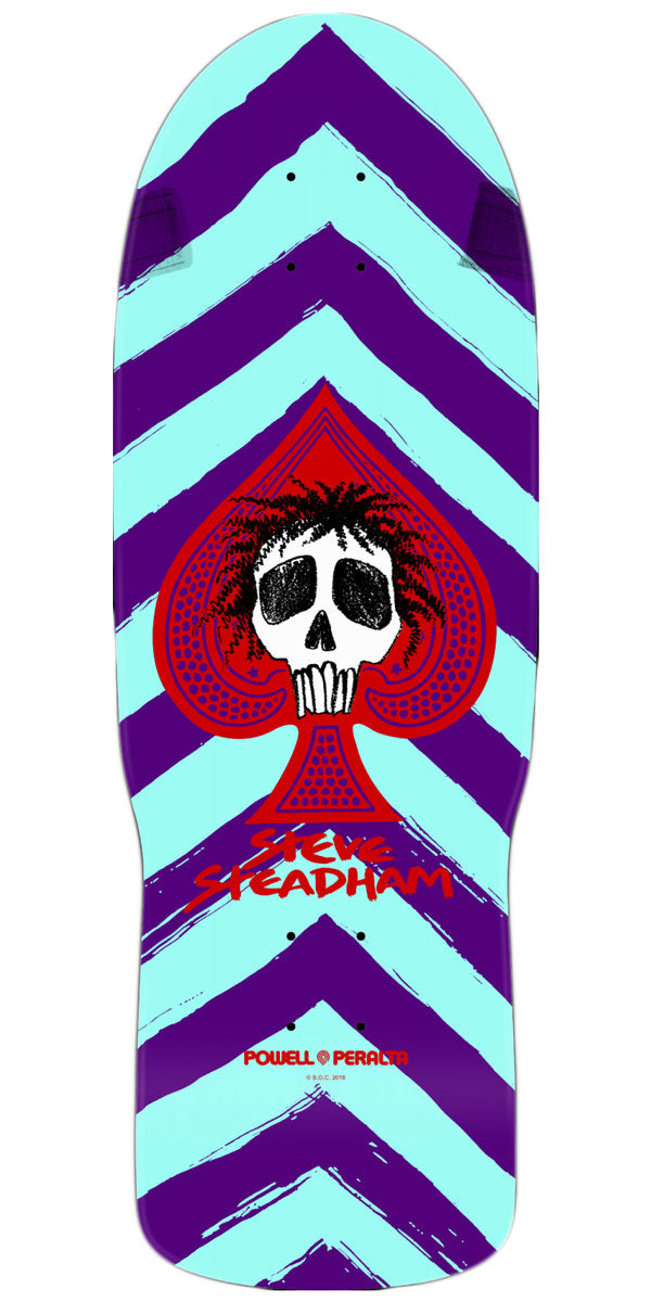 Powell-Peralta Steve Steadham Spade '12'  Skateboard Deck - Purple/Aqua - 10.00