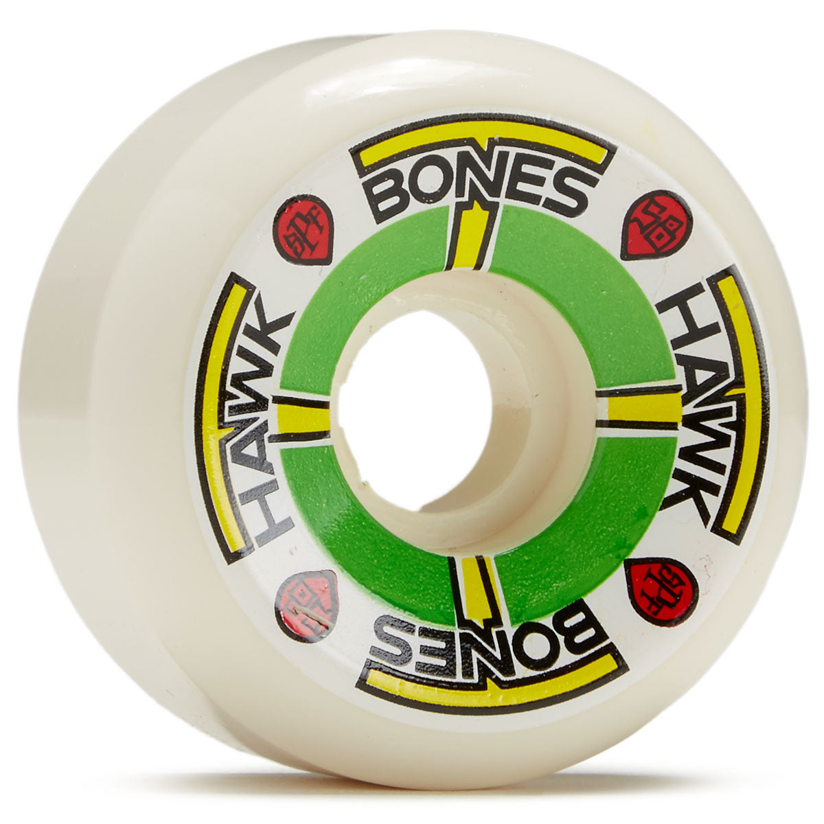 Bones Hawk T-Bones II 84b P5 Sidecut Skateboard Wheels - White - 58mm image 1