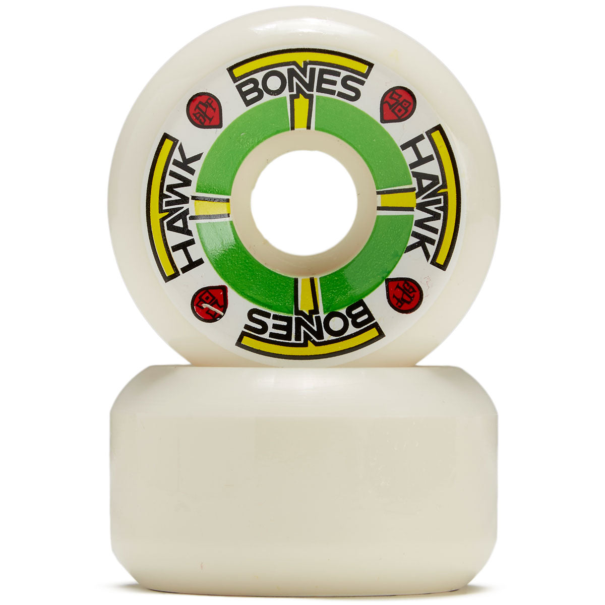 Bones Hawk T-Bones II 84b P5 Sidecut Skateboard Wheels - White - 58mm image 2
