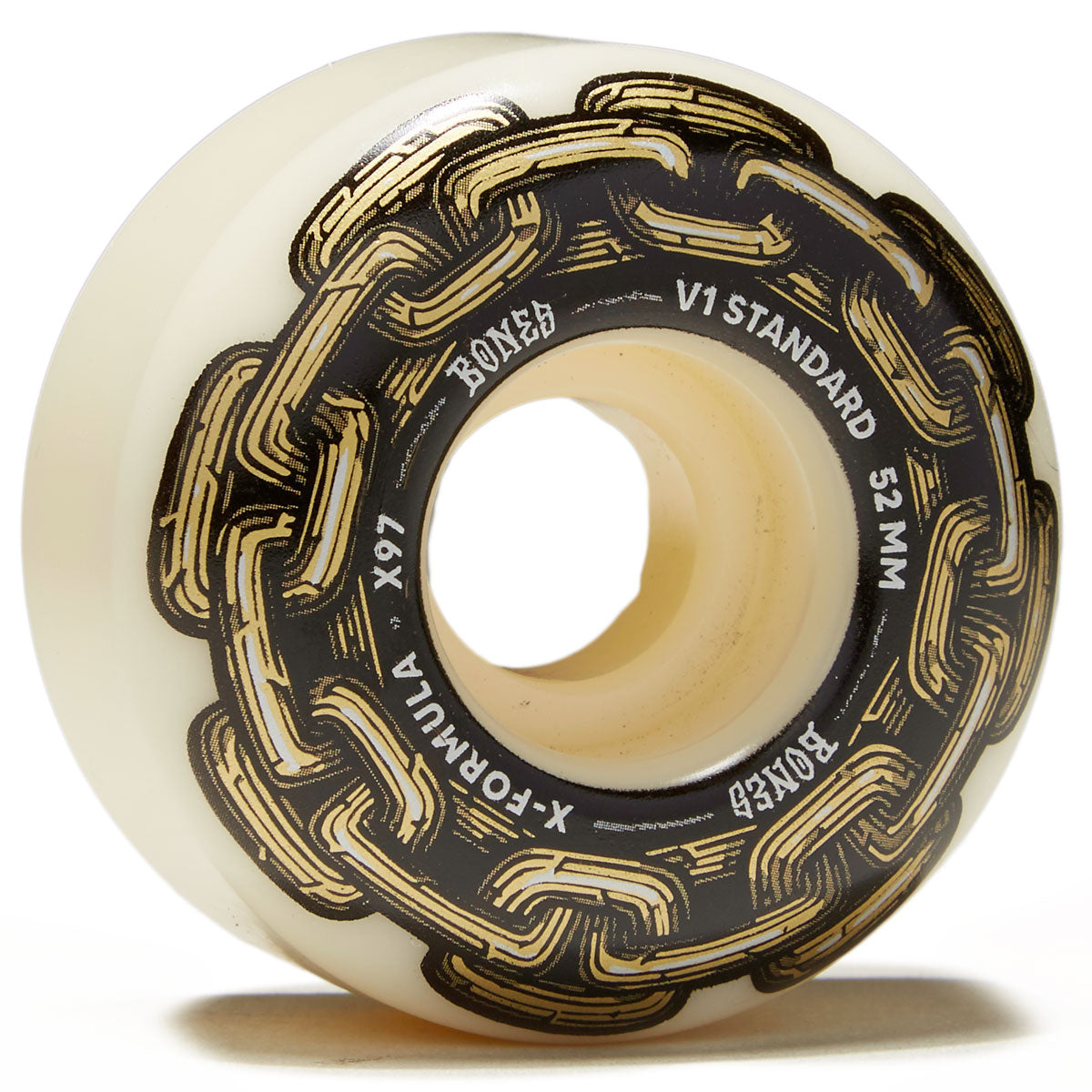 Bones X Formula Gold Chain 97a V1 Standard Skateboard Wheels - 52mm image 1