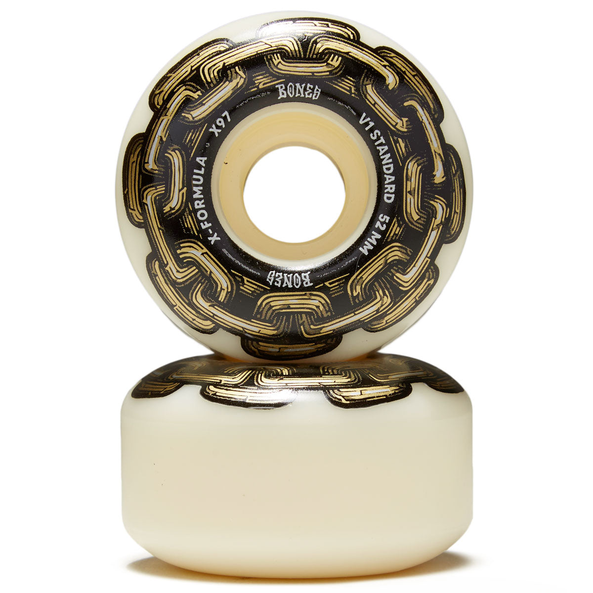 Bones X Formula Gold Chain 97a V1 Standard Skateboard Wheels - 52mm image 2