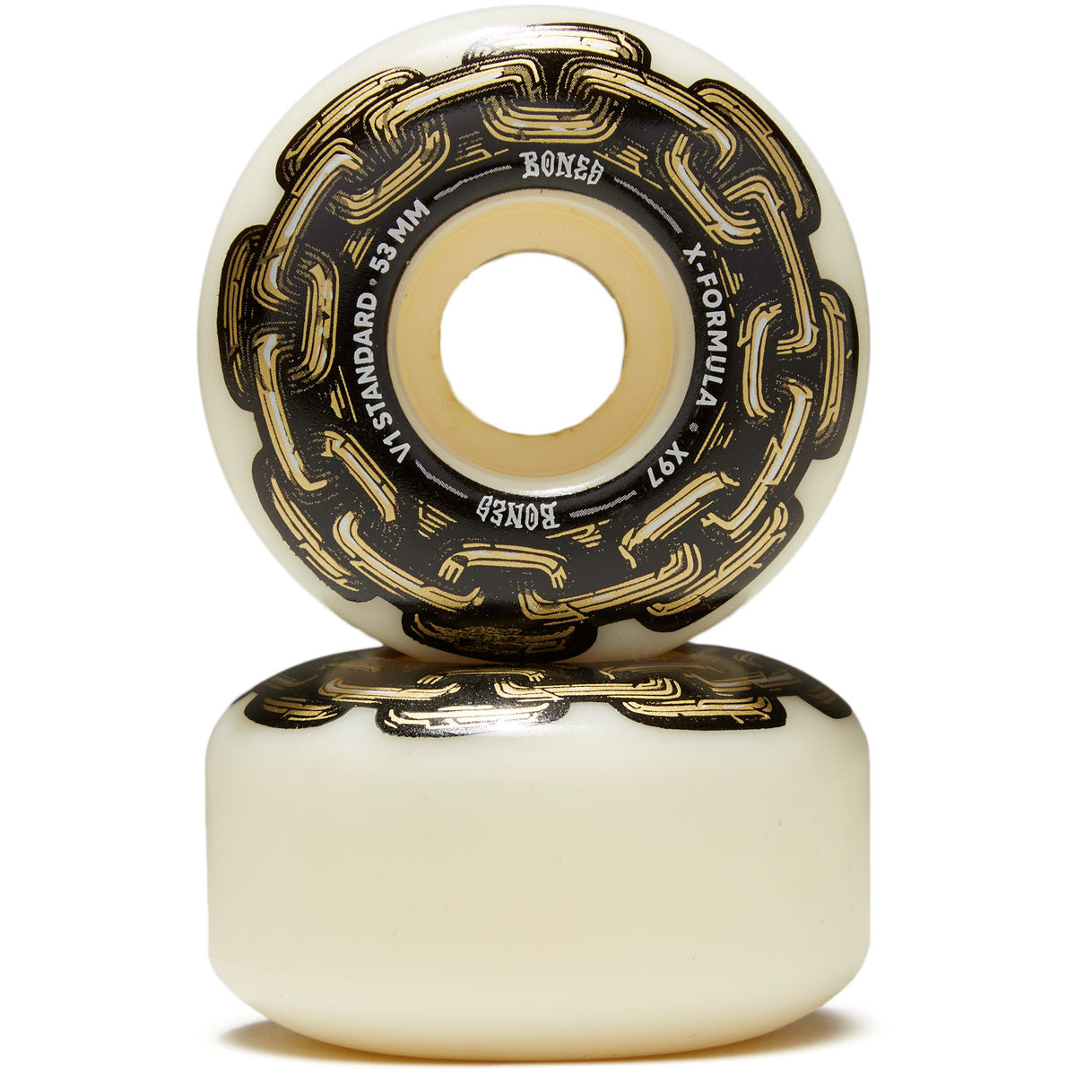 Bones X Formula Gold Chain 97a V1 Standard Skateboard Wheels - 53mm image 2
