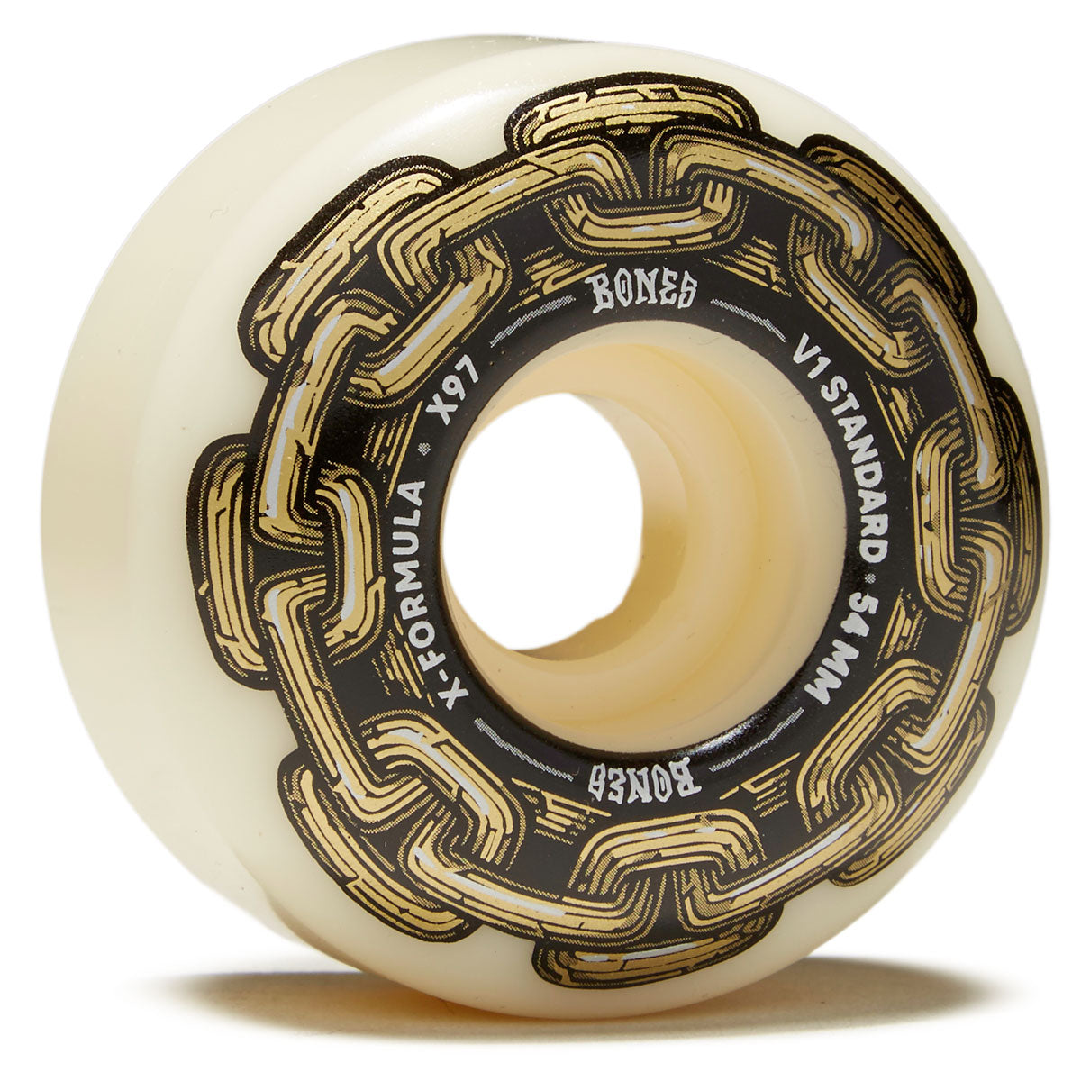 Bones X Formula Gold Chain 97a V1 Standard Skateboard Wheels - 54mm image 1