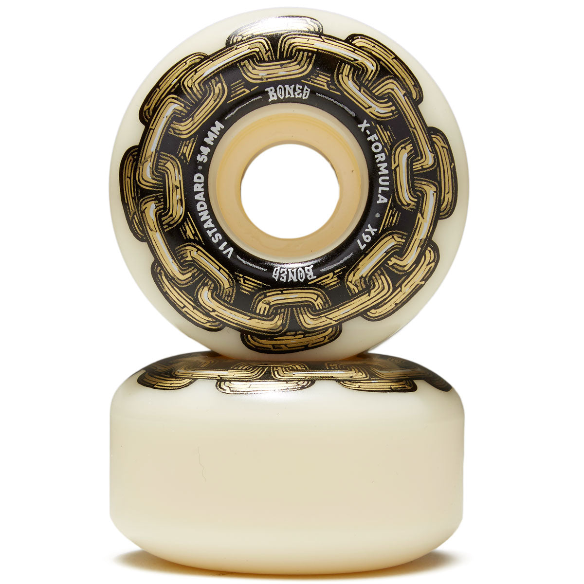 Bones X Formula Gold Chain 97a V1 Standard Skateboard Wheels - 54mm image 2