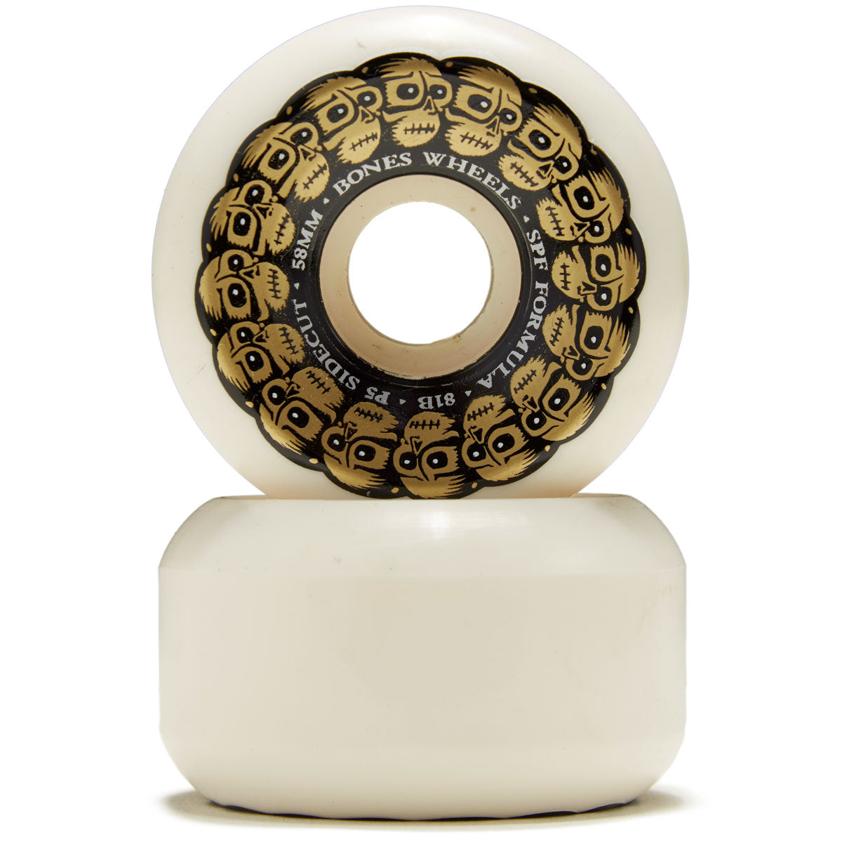 Bones Circle Skulls 81B P5 Sidecut Skateboard Wheels - 58mm image 2