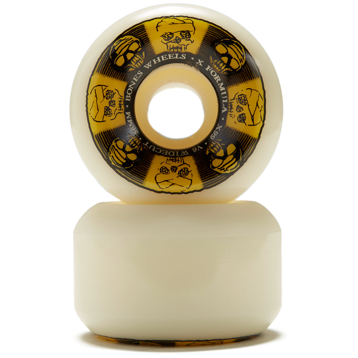Bones X-Formula Black And Gold 99a V6 Widecut Skateboard Wheels - 56mm image 2