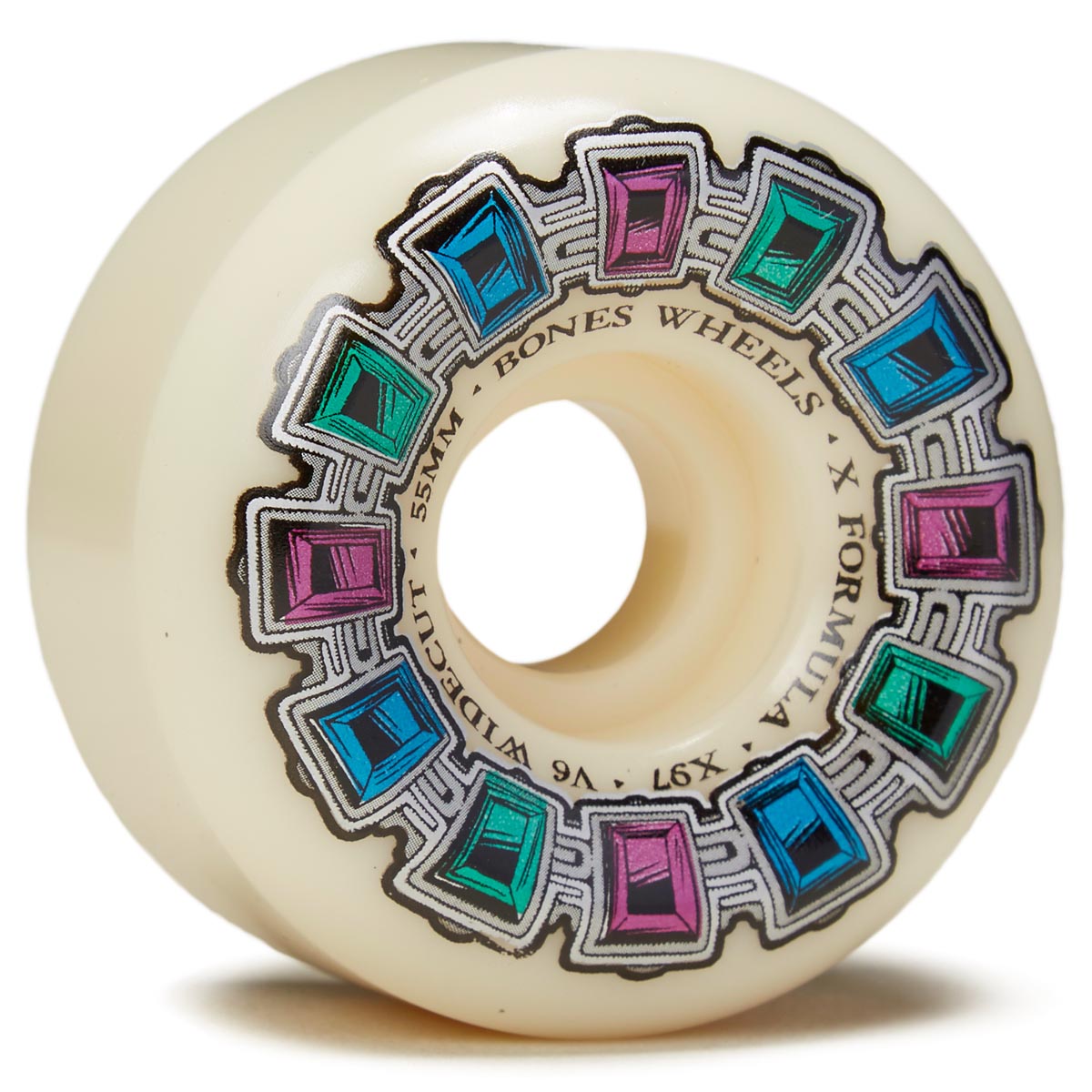 Bones X-Formula Dial Of Destiny 97a V6 Wide-Cut Skateboard Wheels - 55mm image 1