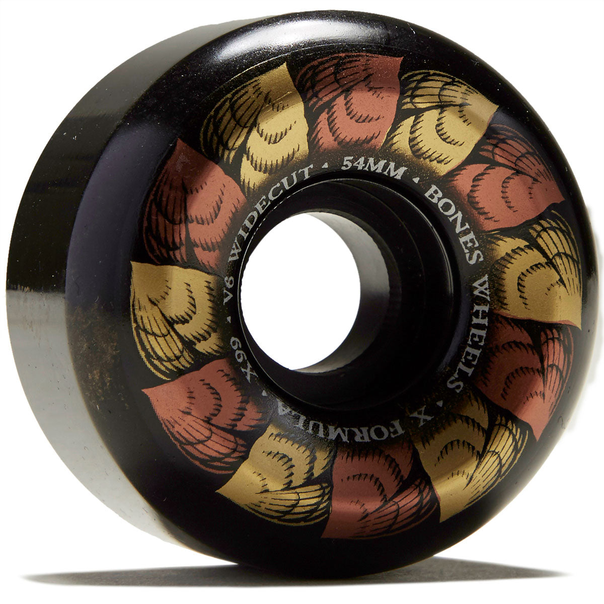 Bones X-Formula Leaving 99a V6 Wide-Cut Skateboard Wheels - Black - 54mm image 1