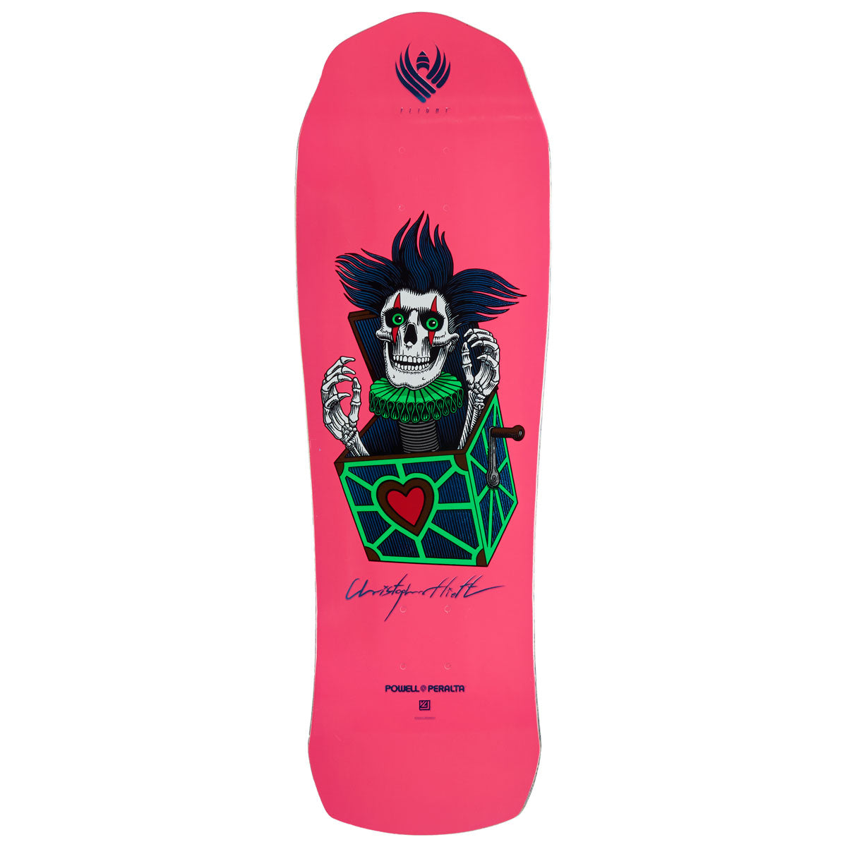 Powell-Peralta Flight Chris Hiett Skull Skateboard Deck - 9.50