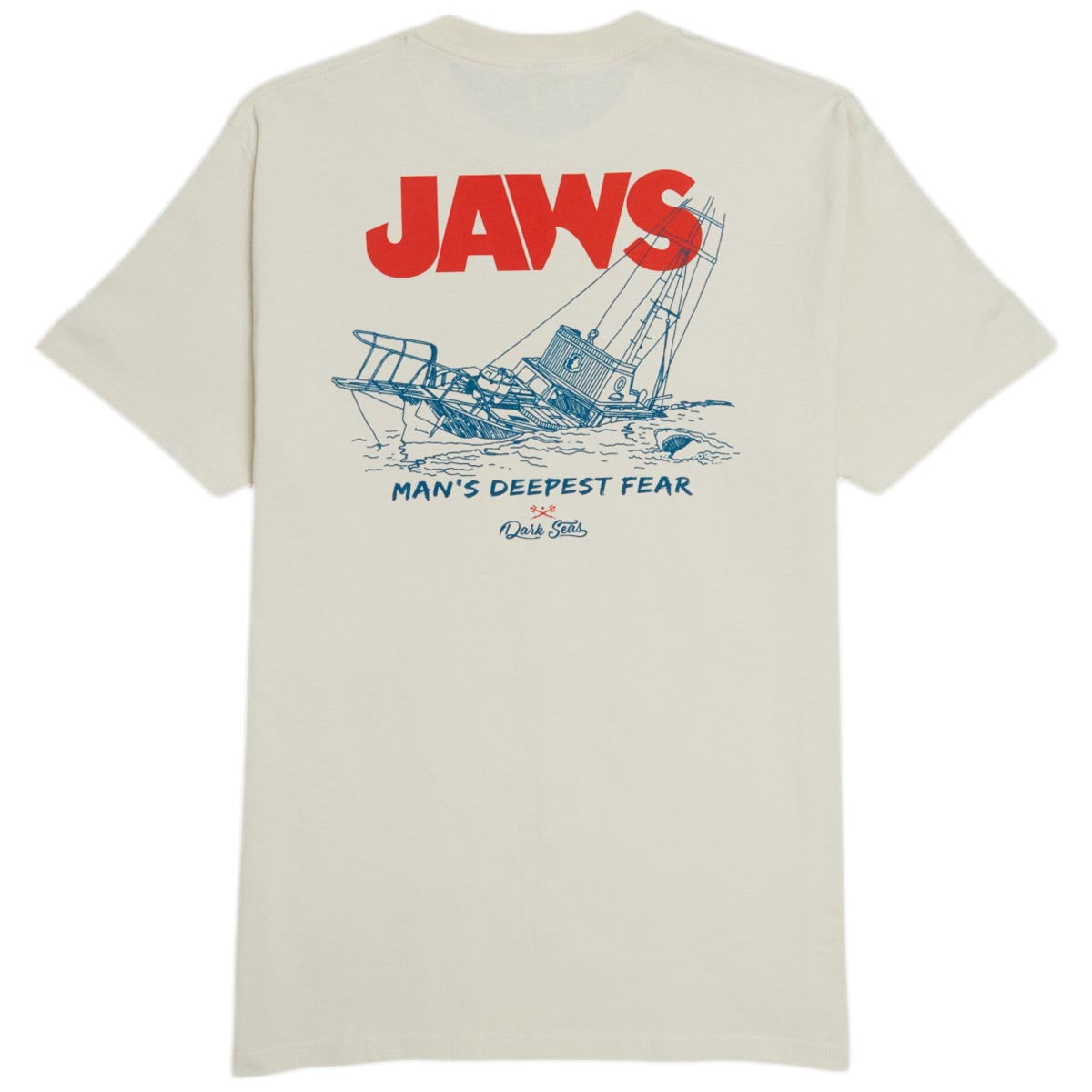 Dark Seas x Jaws Deepest Fear T-Shirt - Cream image 1
