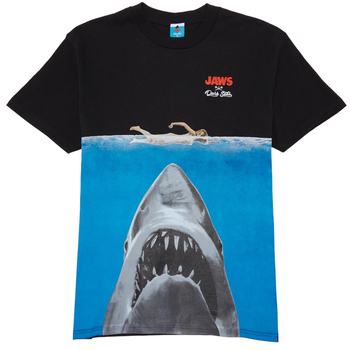 Dark Seas x Jaws Movie Poster T-Shirt - Black image 1