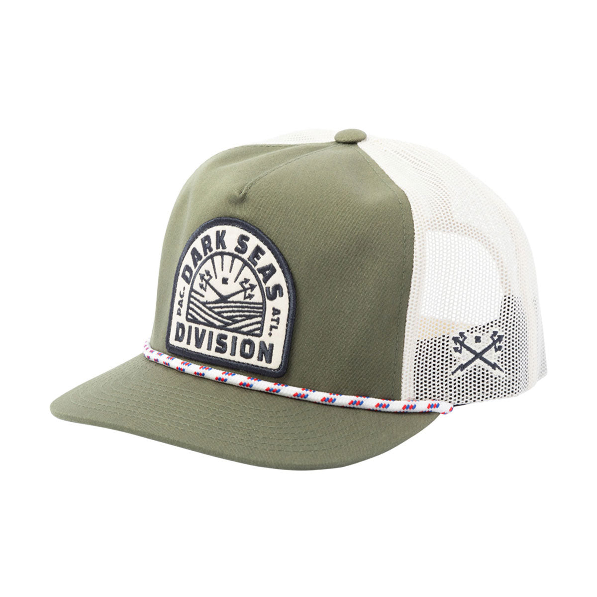 Dark Seas Enfield Hat - Green/White image 1
