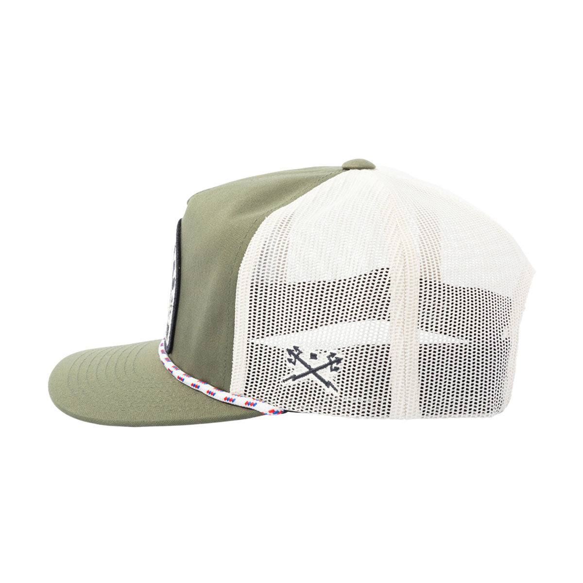 Dark Seas Enfield Hat - Green/White image 2