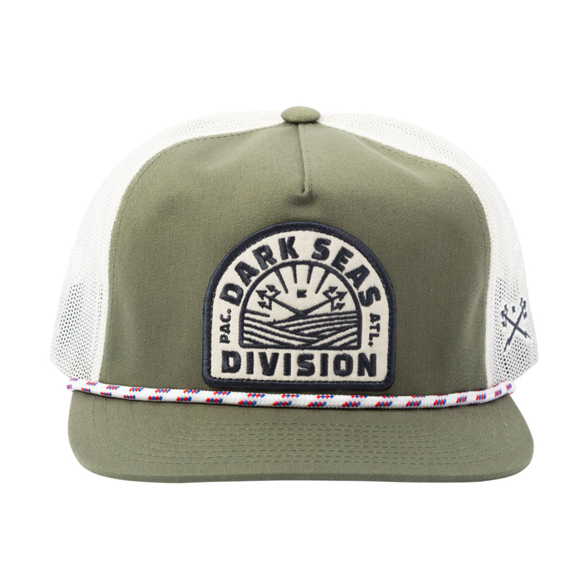 Dark Seas Enfield Hat - Green/White image 3