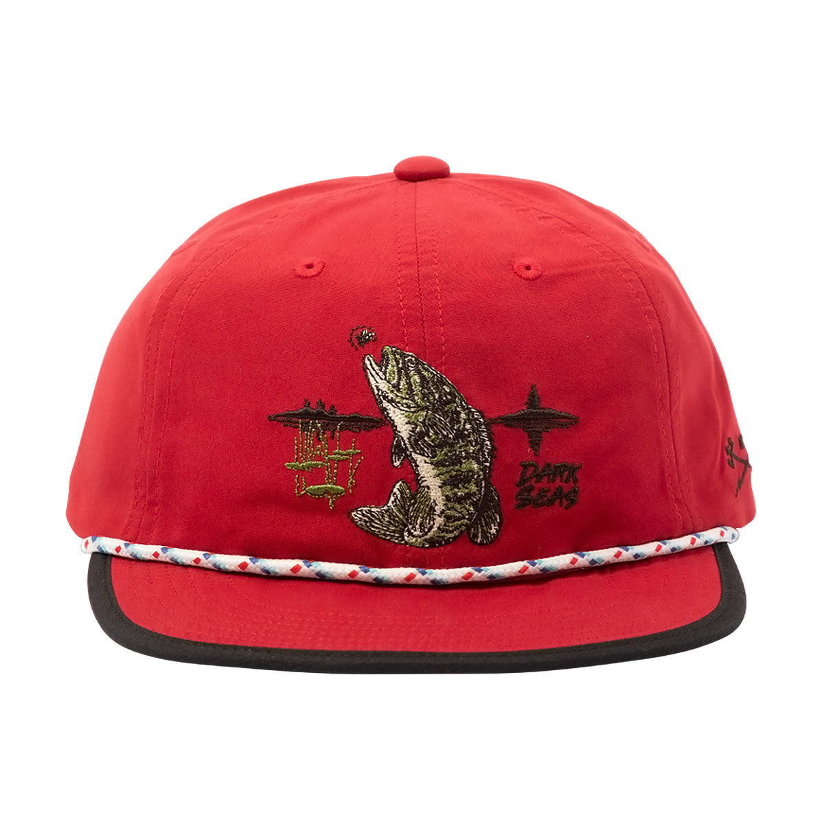 Dark Seas Striper Hat - Red image 4
