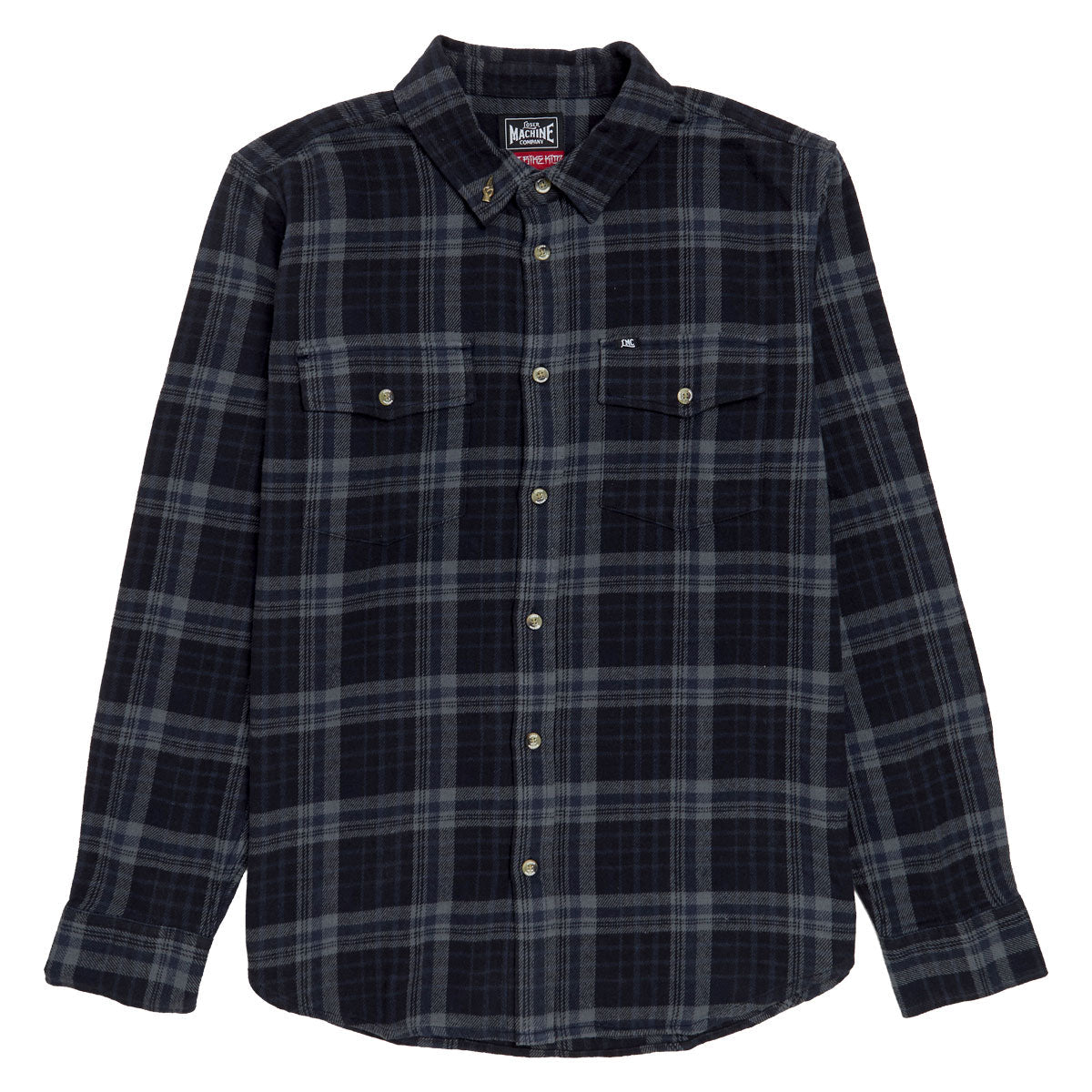 Loser Machine Step Up Flannel Shirt - Black/Navy image 2