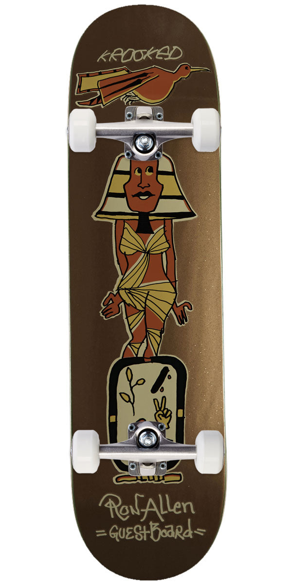 Krooked Ron Allen Guest Pro Skateboard Complete - Gold - 8.25