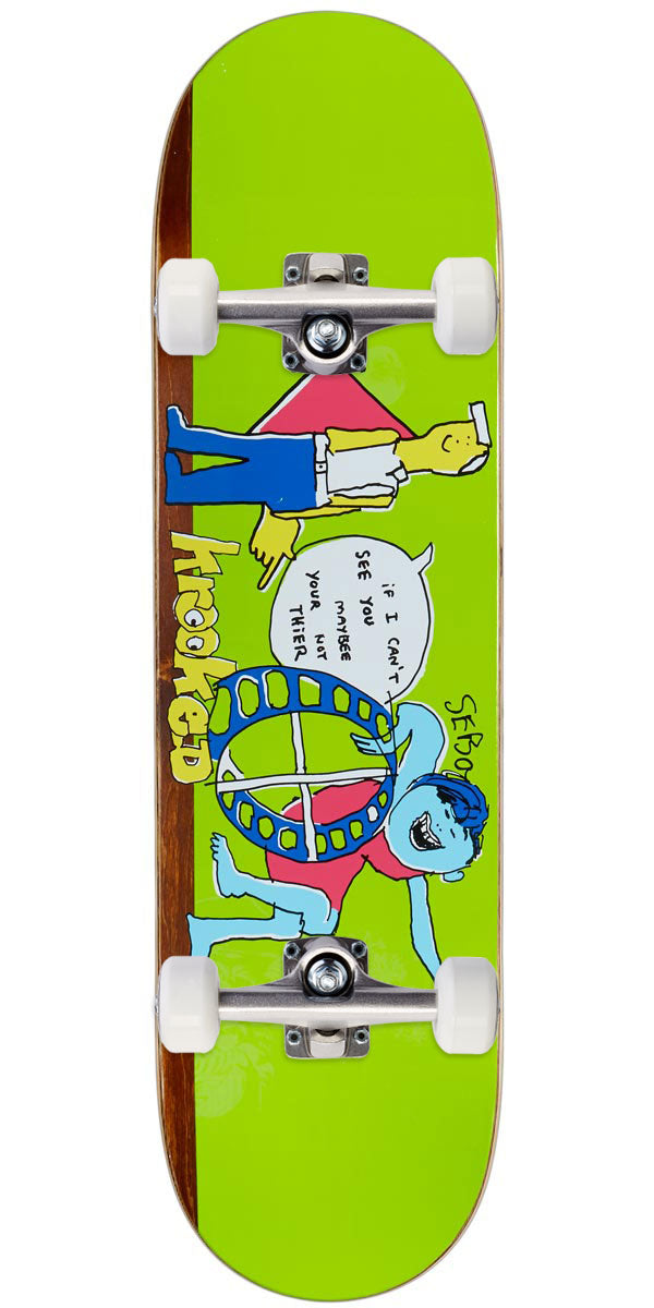 Krooked Sebo Not Their Skateboard Complete - Green - 8.50