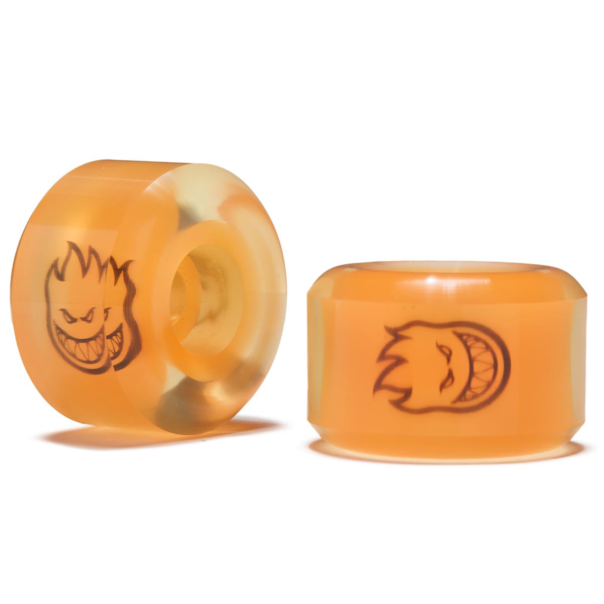 Spitfire 90d Sapphires Skateboard Wheels - Clear/Neon Orange - 56mm image 3
