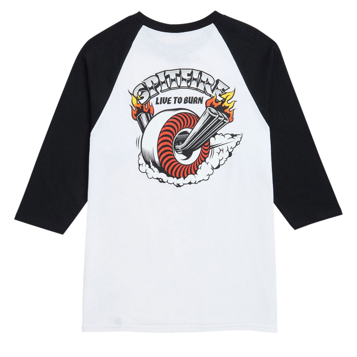 Spitfire Burnout T-Shirt - White/Black/Multi Color Print image 1