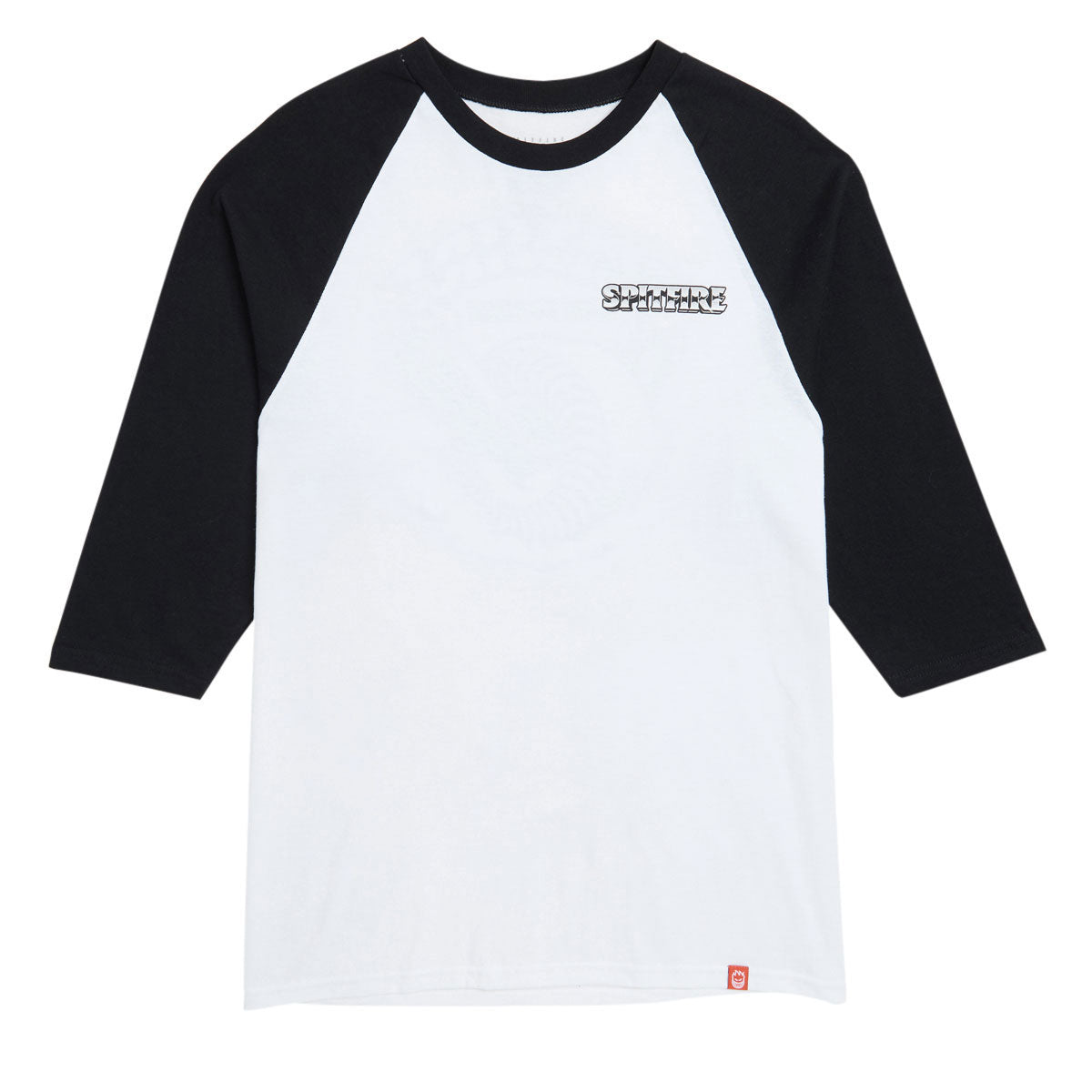 Spitfire Burnout T-Shirt - White/Black/Multi Color Print image 2