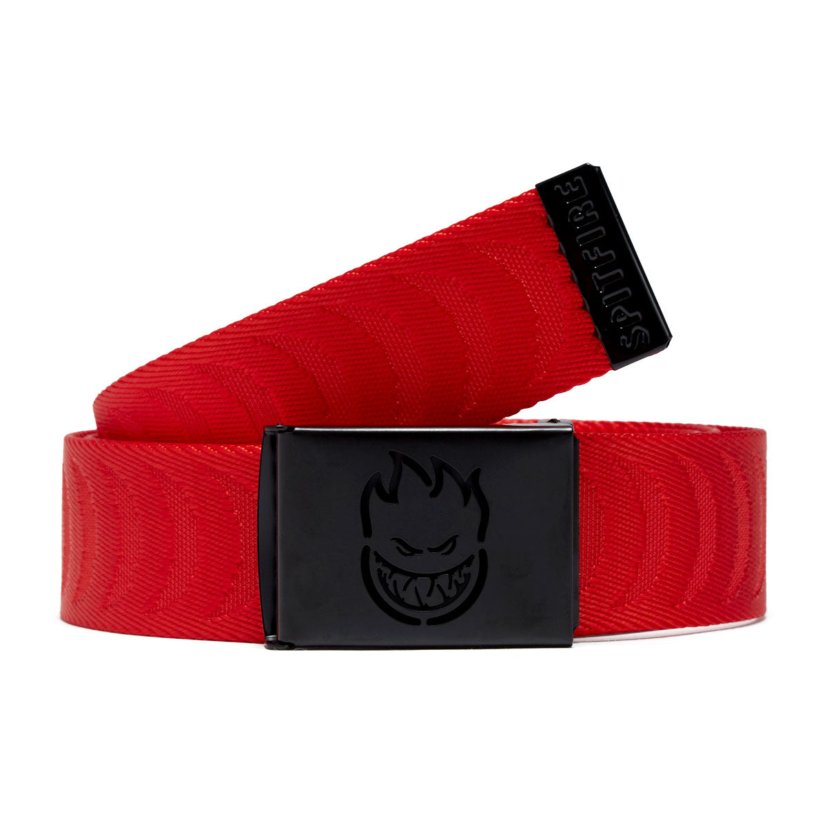 Spitfire Bighead Cut Out Jacquard Swirl Belt - Red/Black image 1