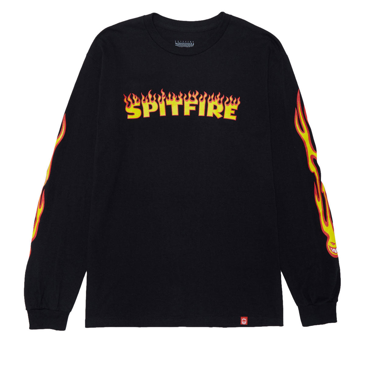 Spitfire Hotrod Long Sleeve T-Shirt - Black/Yellow/Red image 1