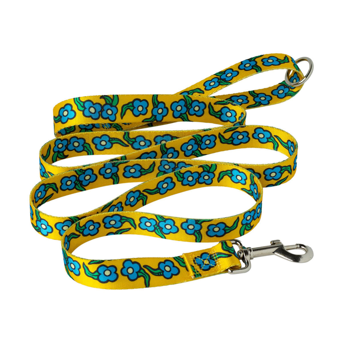 Krooked Flowers Dog Leash - Yellow/Multi Color image 2