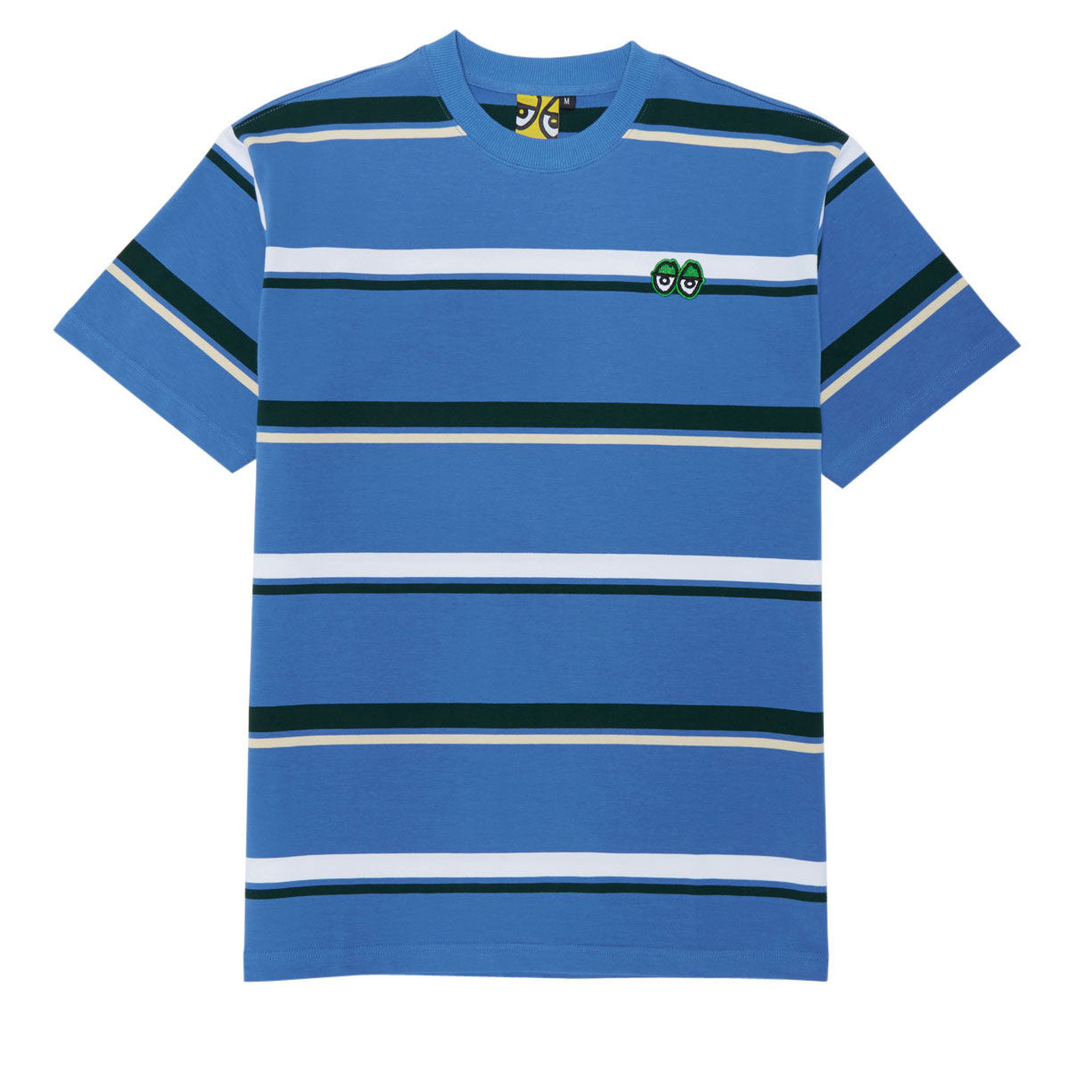 Krooked Eyes Emb Stripe T-Shirt - Multi Color/Green image 1