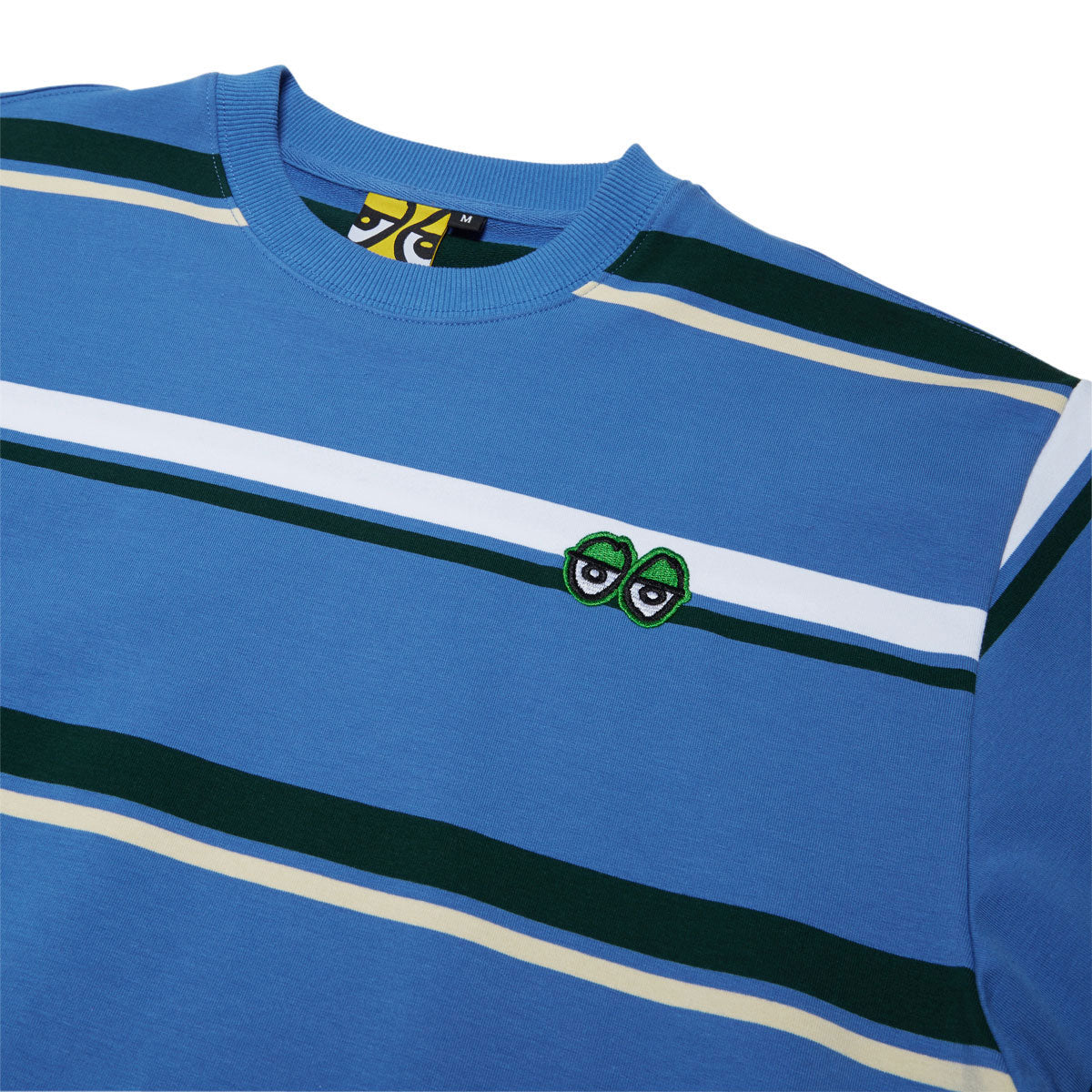 Krooked Eyes Emb Stripe T-Shirt - Multi Color/Green image 2