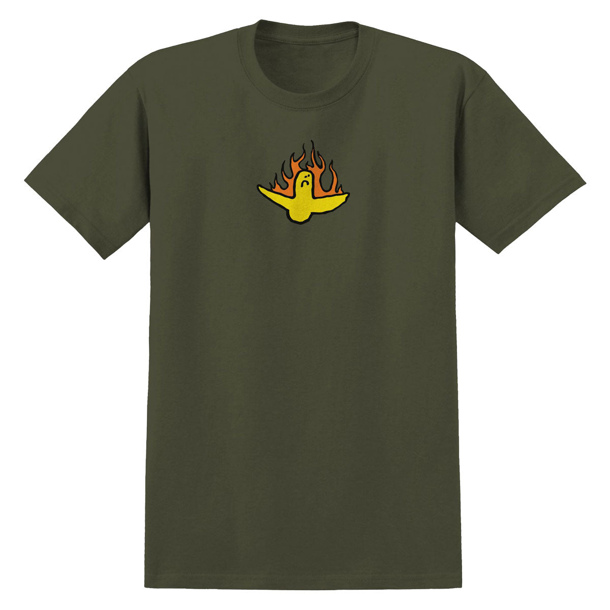 Krooked Fire Bird T-Shirt - Military Green image 1