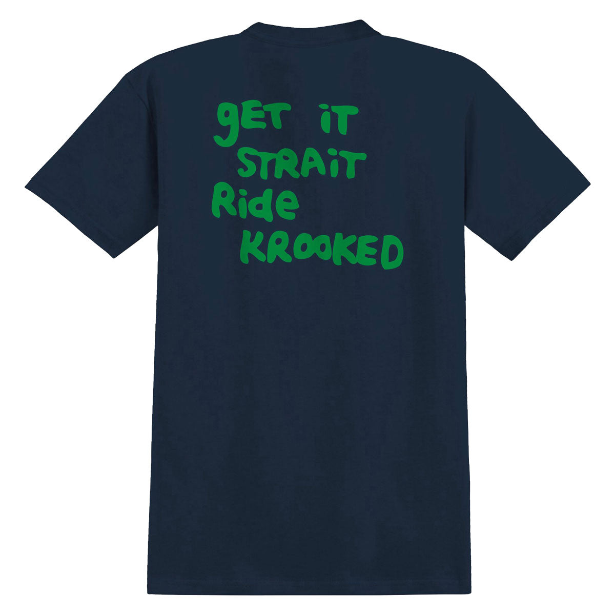 Krooked Strait Eyes T-Shirt - True Navy/Green/Black image 2
