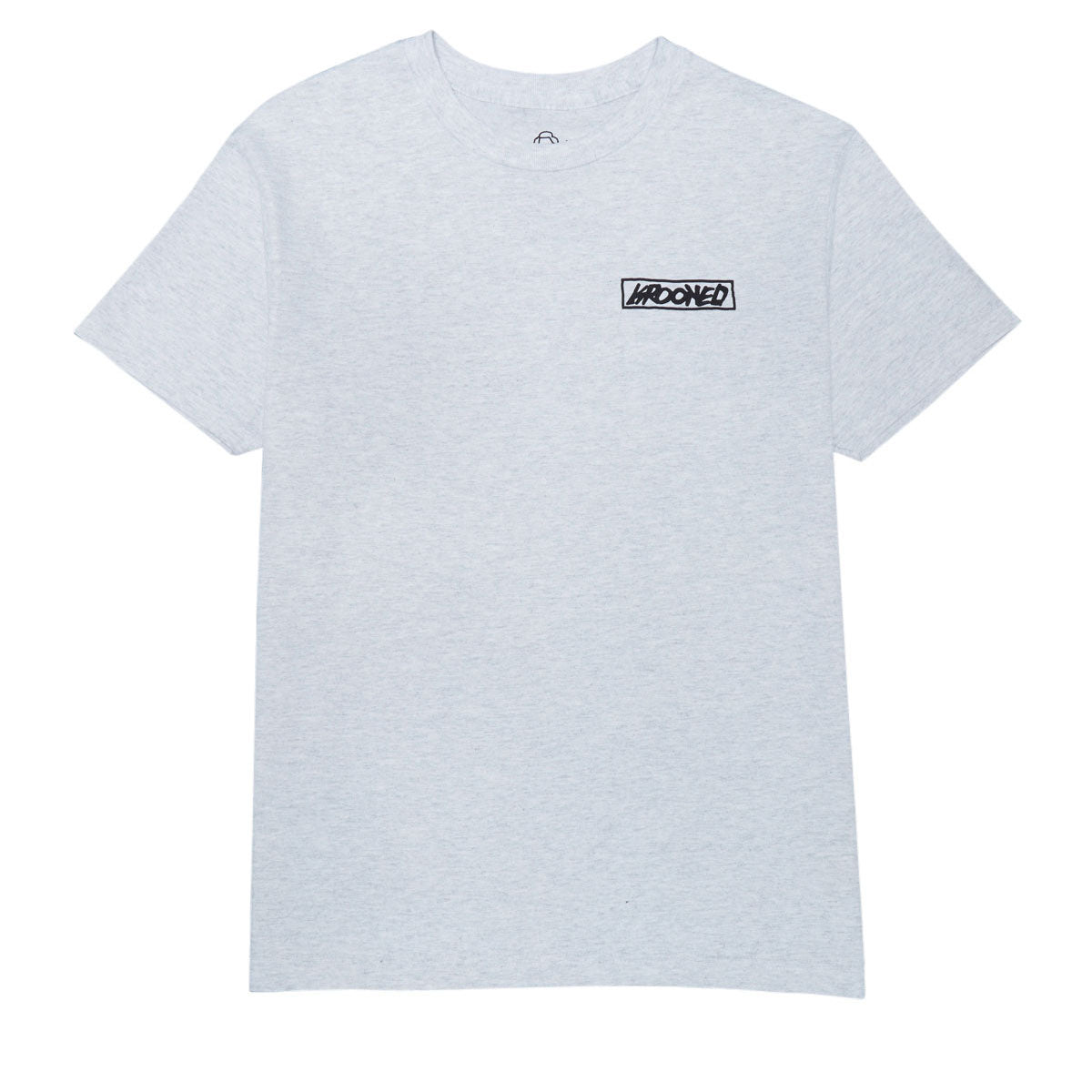 Krooked Moonsmile Raw T-Shirt - Ash Grey/Black image 1