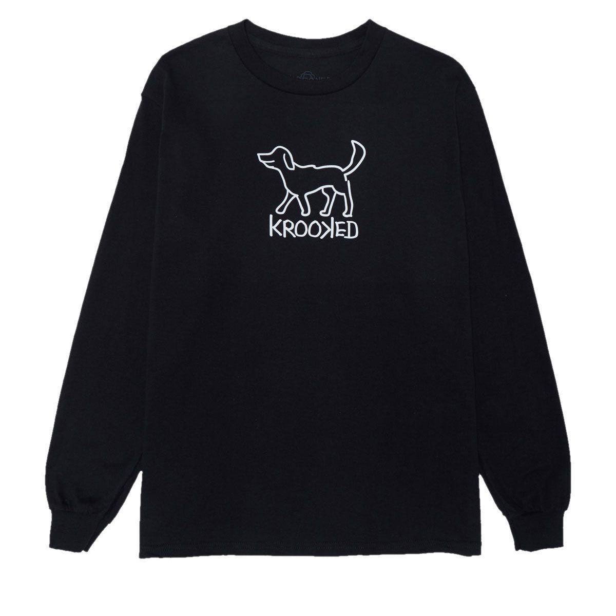 Krooked El Perro Long Sleeve T-Shirt - Black/White image 1
