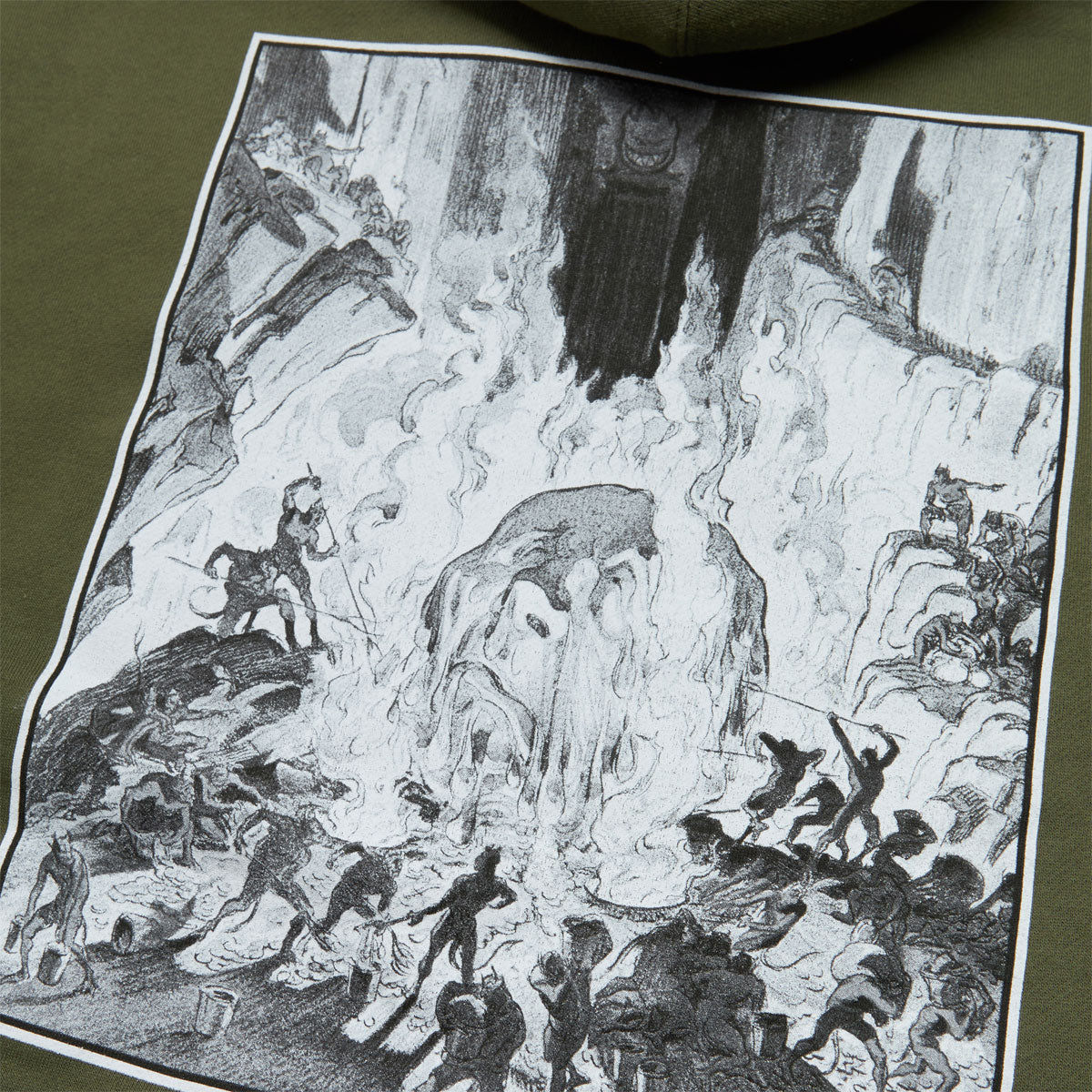 Spitfire Inferno K.T.U.L. Zip Up Hoodie - Army/Black/White image 4