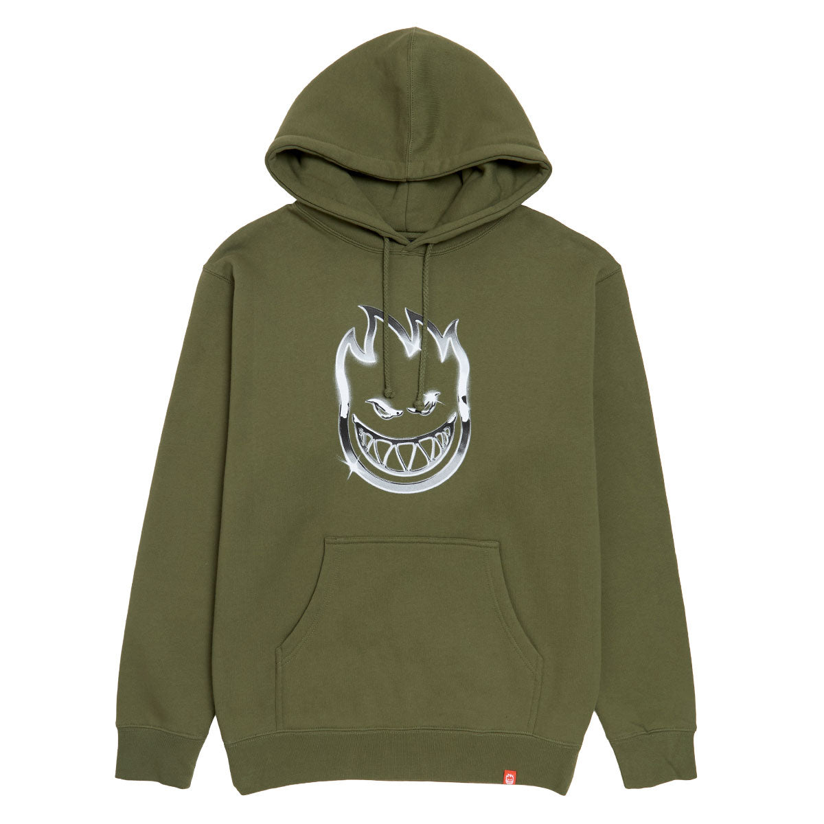 Spitfire Chrome Bighead Hoodie - Army/Multi image 1