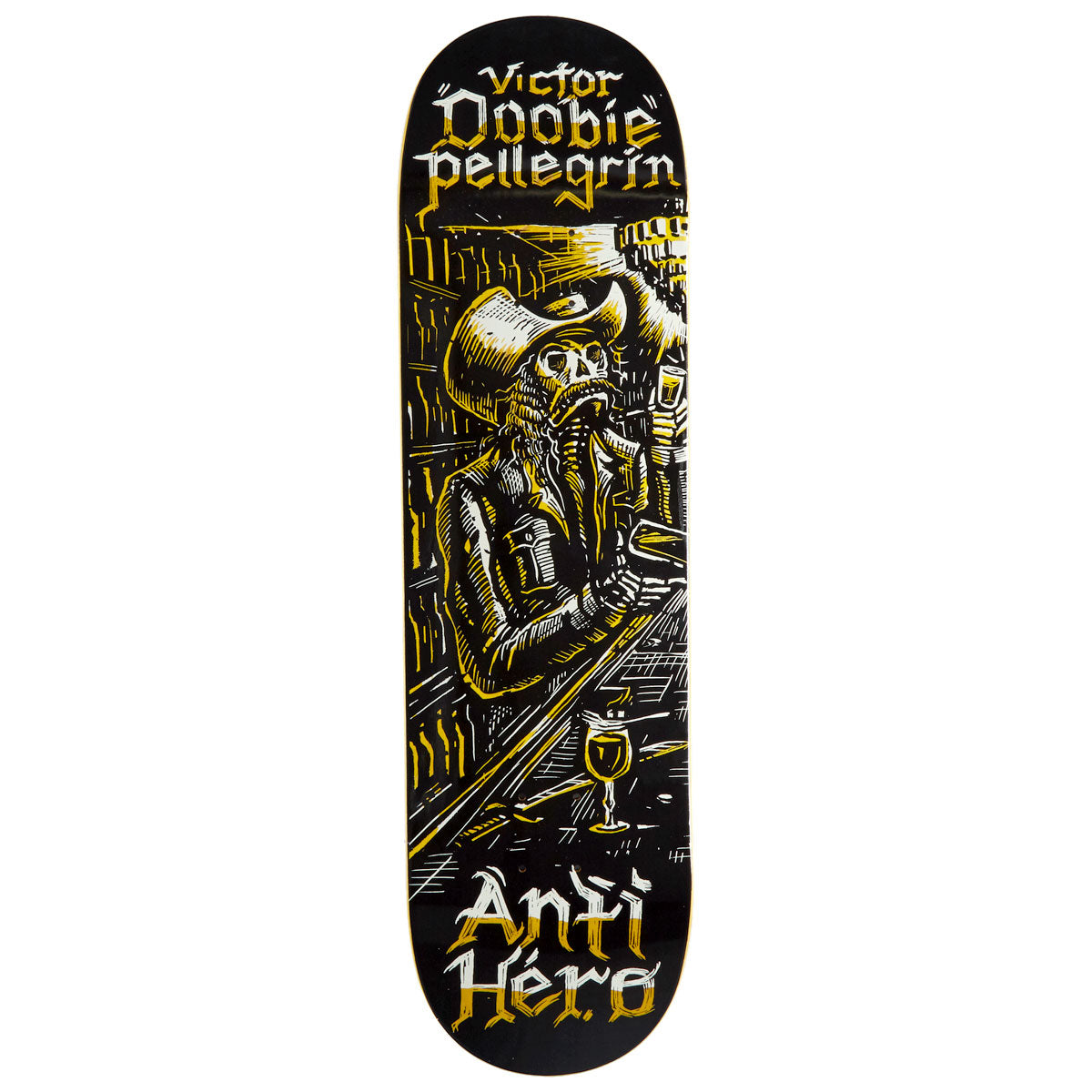 Anti-Hero Doobie Absentes Skateboard Deck - Black - 8.75