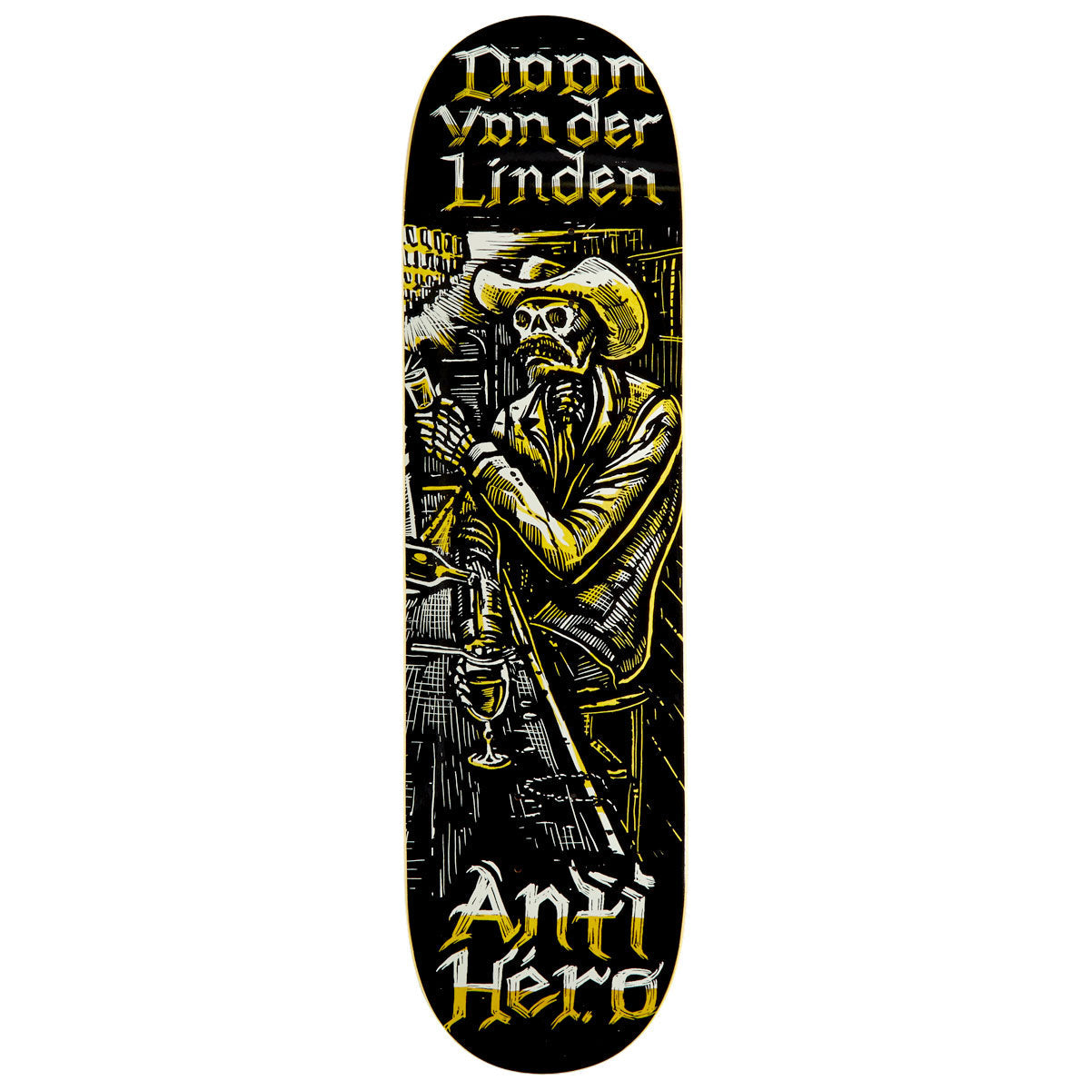 Anti-Hero Daan Absentes Skateboard Deck - Black - 8.38