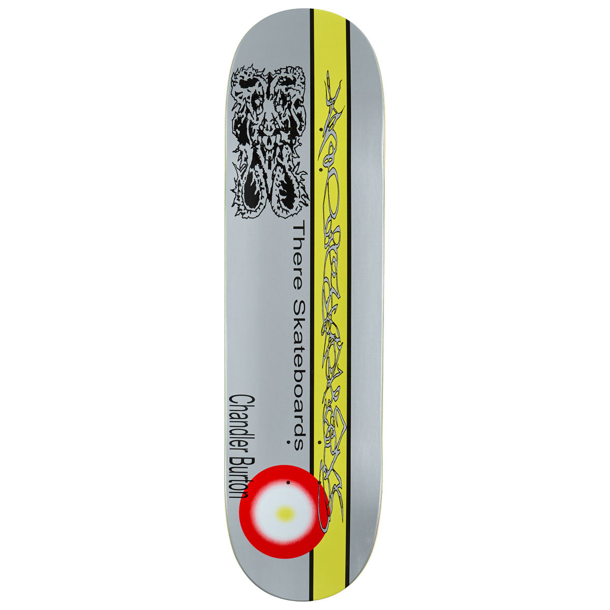 There Chandler Cannonball Ghostrider Skateboard Deck - Grey - 8.50