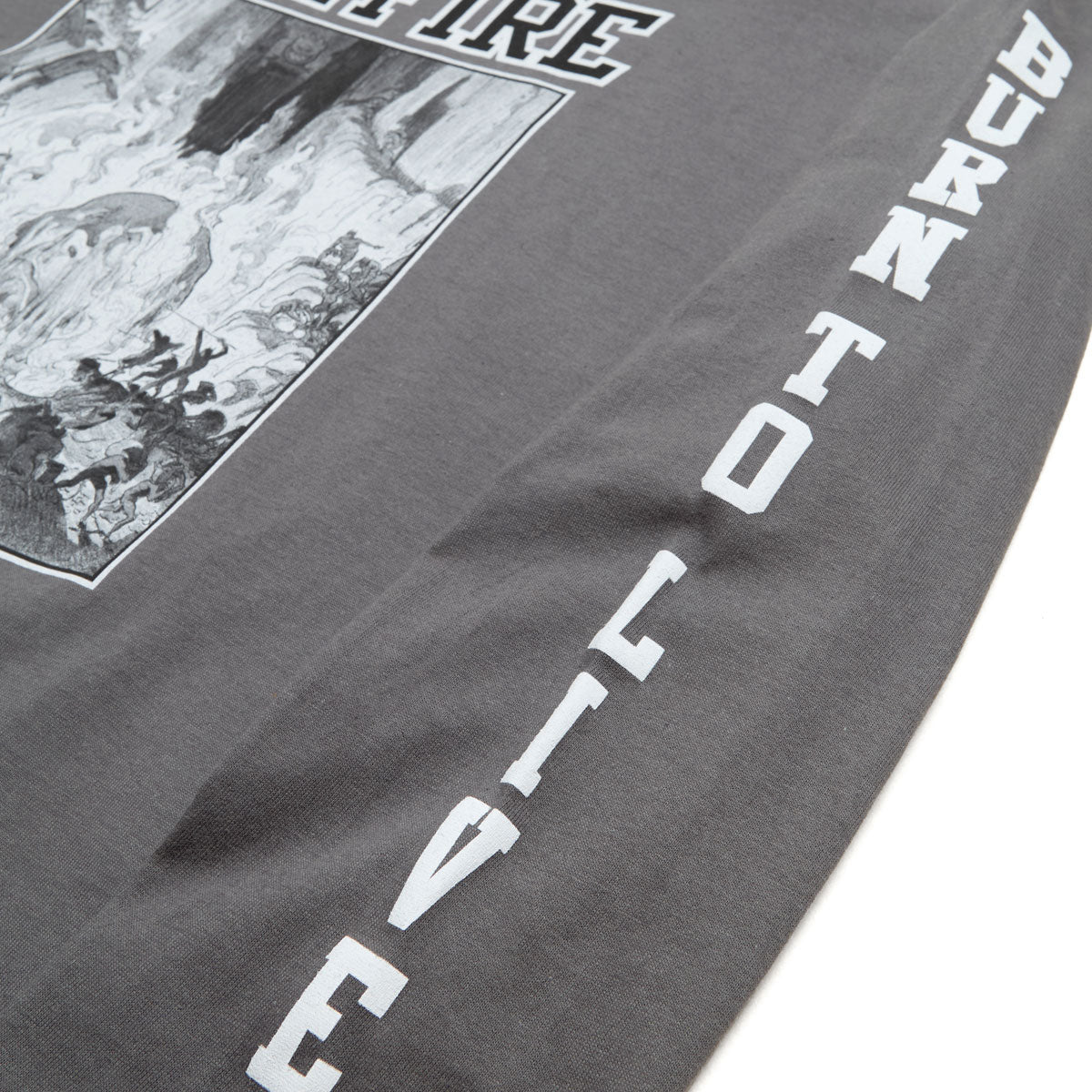 Spitfire Inferno Long Sleeve T-Shirt - Charcoal/Black/White image 3