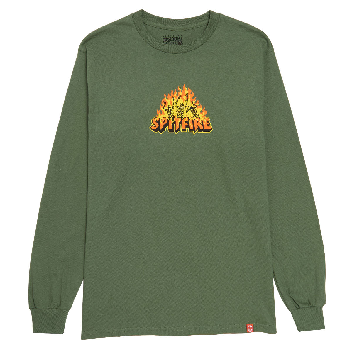 Spitfire Hellfire Long Sleeve T-Shirt - Military Green/Multi image 1