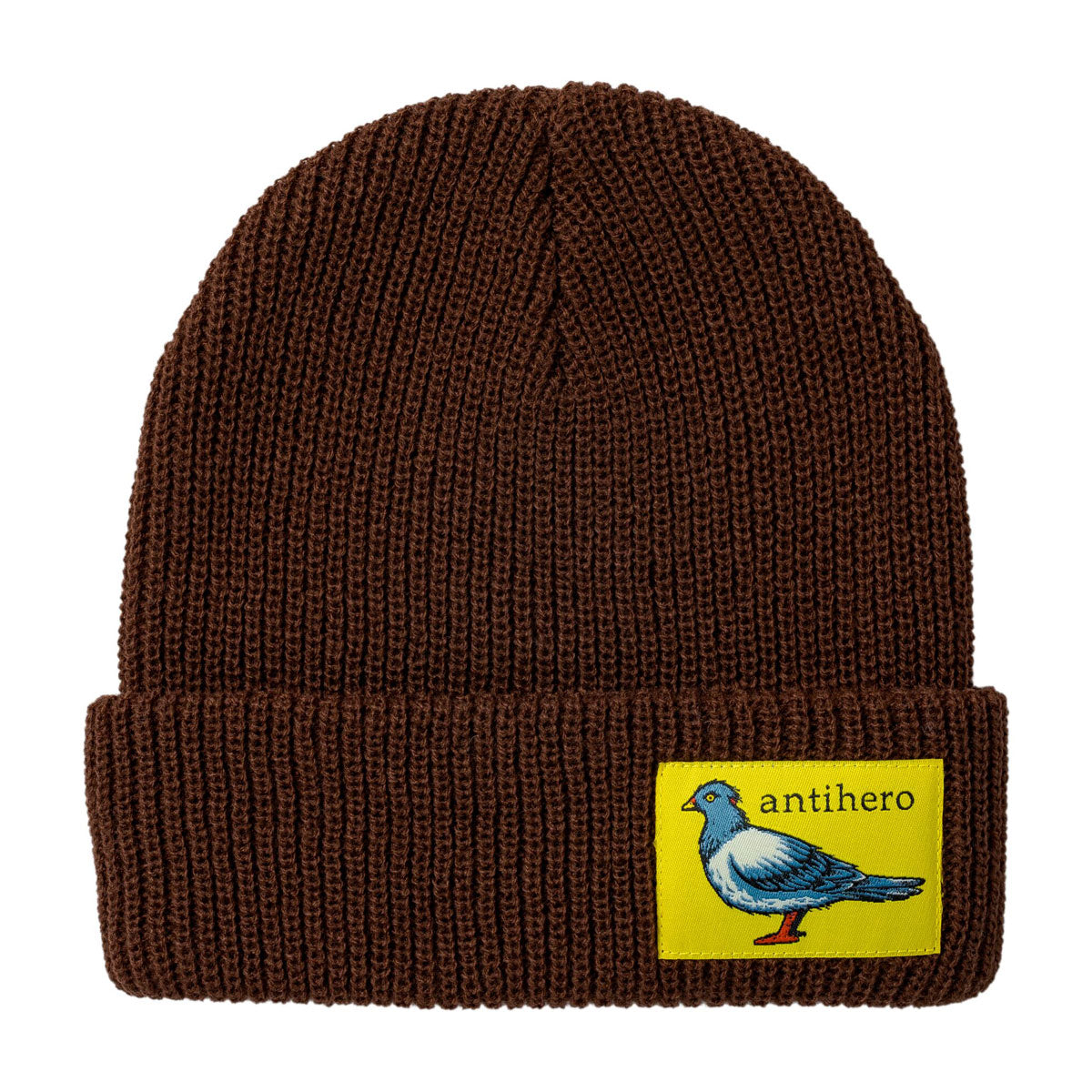 Anti-Hero Lil Pigeon Label Beanie - Brown/Yellow image 1