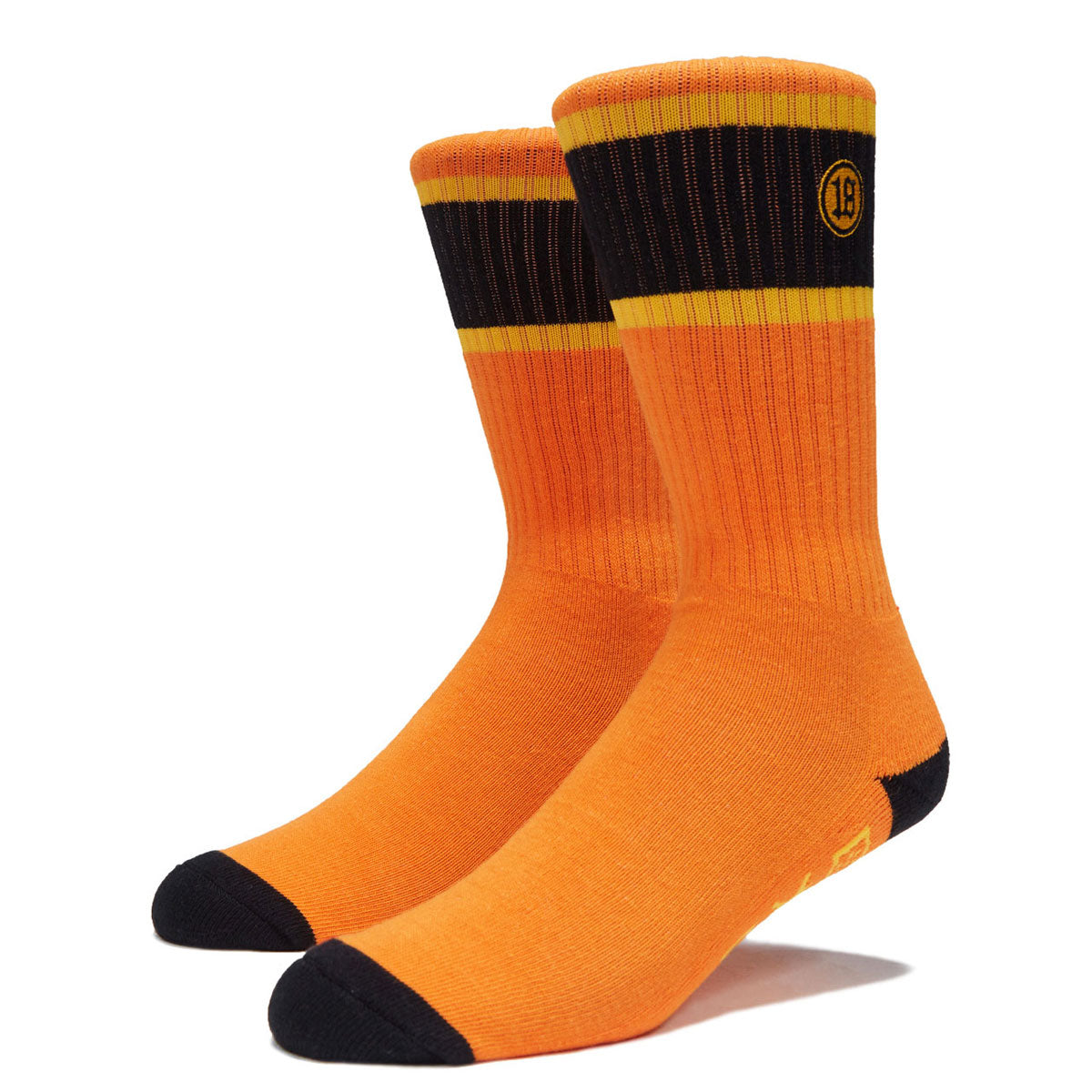 Anti-Hero Hecho Por Skate Emb Socks - Orange/Yellow/Black image 1