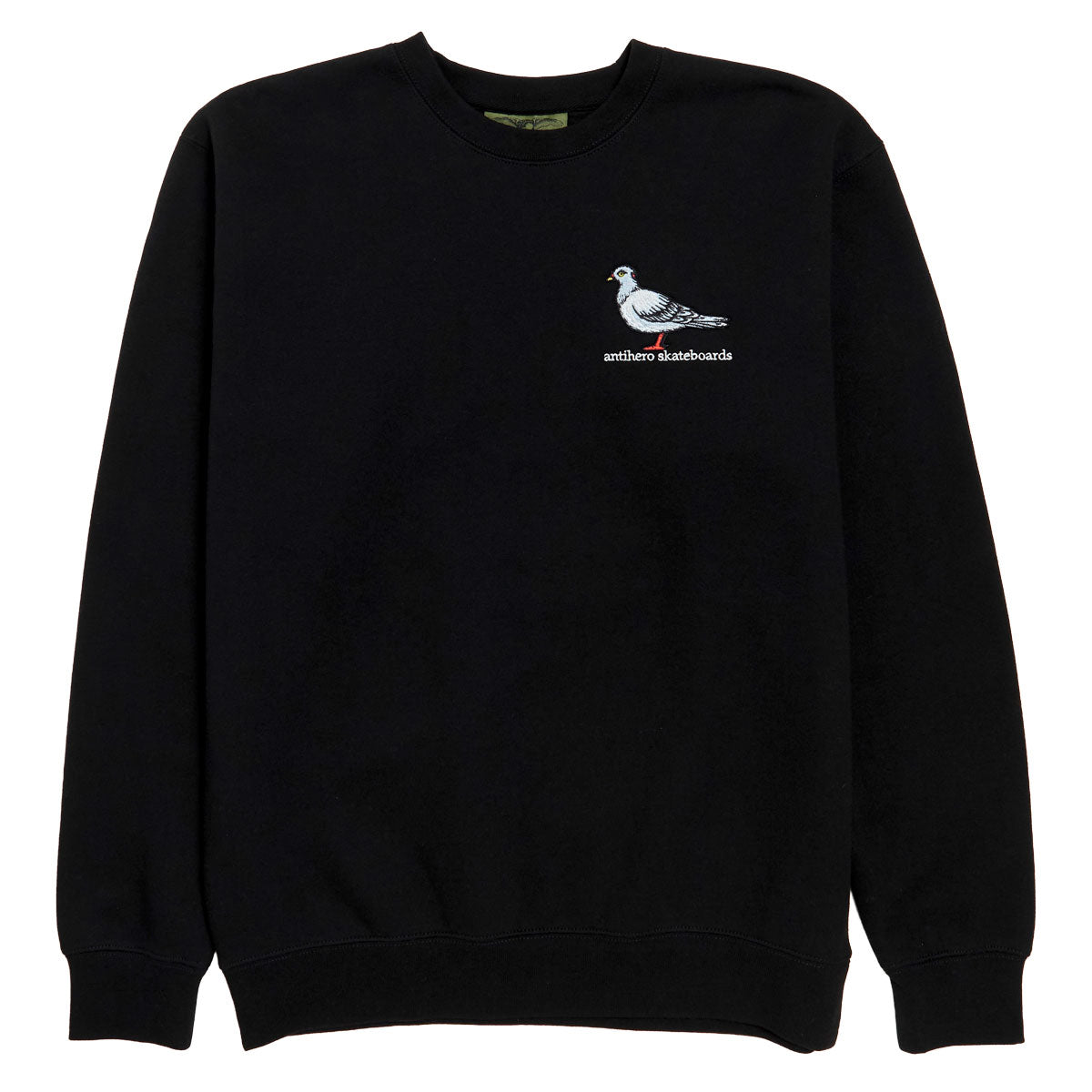 Anti-Hero Lil Pigeon Emb Sweatshirt - Black/Multi Color Embroidery image 1